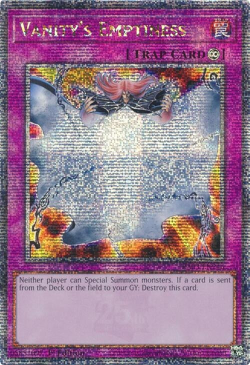 Vanity’s Emptiness (Quarter Century Secret Rare) (3246) - YuGiOh Single