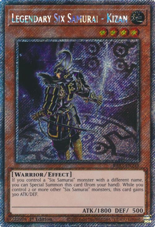 Legendary Six Samurai - Kizan (Platinum Secret Rare) (3249) - YuGiOh Single