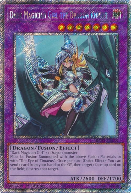 Dark Magician Girl the Dragon Knight (Platinum Secret Rare) (3258) - YuGiOh Single