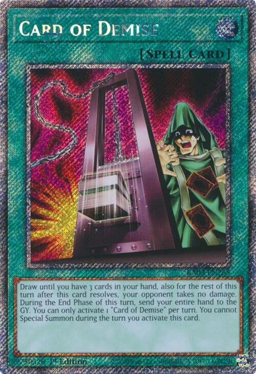 Card of Demise (Platinum Secret Rare) (3265) - YuGiOh Single