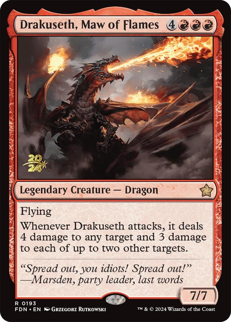 Drakuseth Maw of Flames (FDN) (193) [PRE] - MTG Single