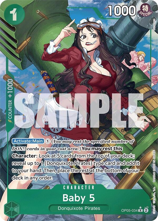 Baby 5 (OP05-034) (Alternate Art) (5034) (PRB-01) - One Piece Card Game Single