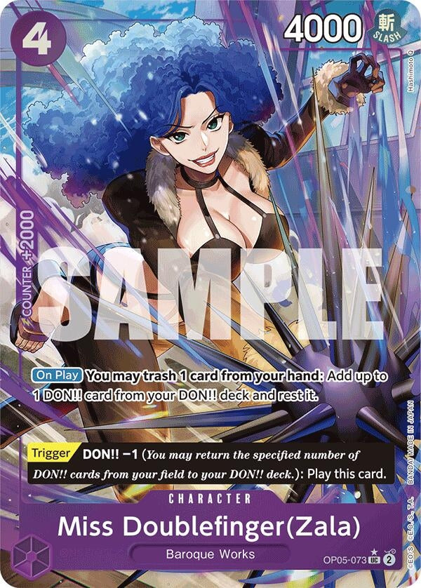 Miss Doublefinger(Zala) (Full Art) (5073) (PRB-01) - One Piece Card Game Single