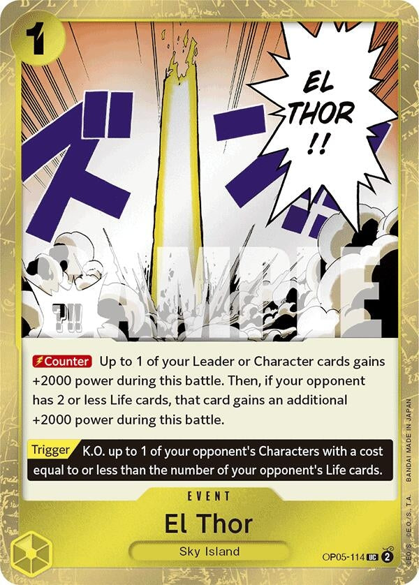 El Thor (5114) (PRB-01) - One Piece Card Game Single