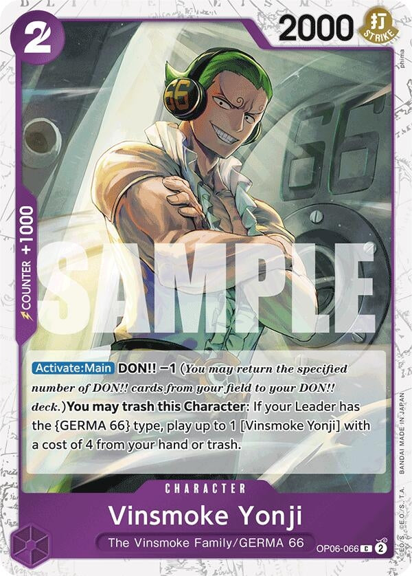 Vinsmoke Yonji (OP06-066) (6066) (PRB-01) - One Piece Card Game Single
