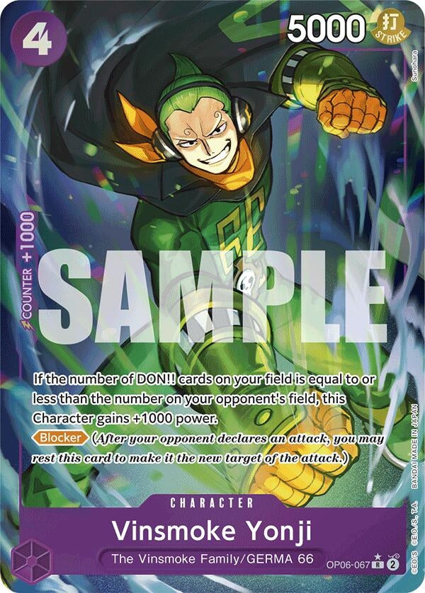 Vinsmoke Yonji (OP06-067) (Full Art) (6067) (PRB-01) - One Piece Card Game Single