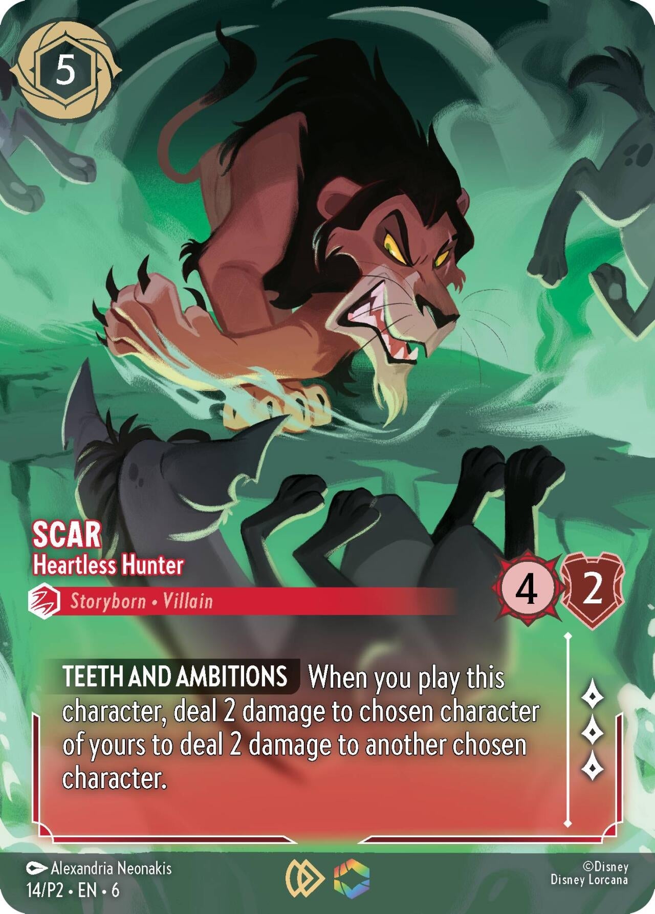 Image for Scar - Heartless Hunter (Store Championship) (14) [Disney Lorcana Promo Cards] - Disney Lorcana