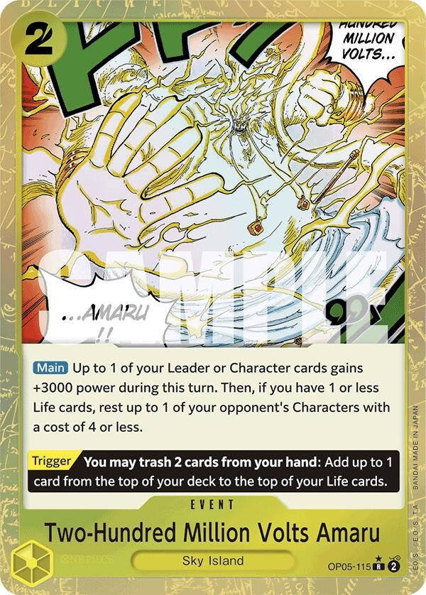 Two-Hundred Million Volts Amaru (Textured Foil) (5115) (PRB-01) - One Piece Card Game Single