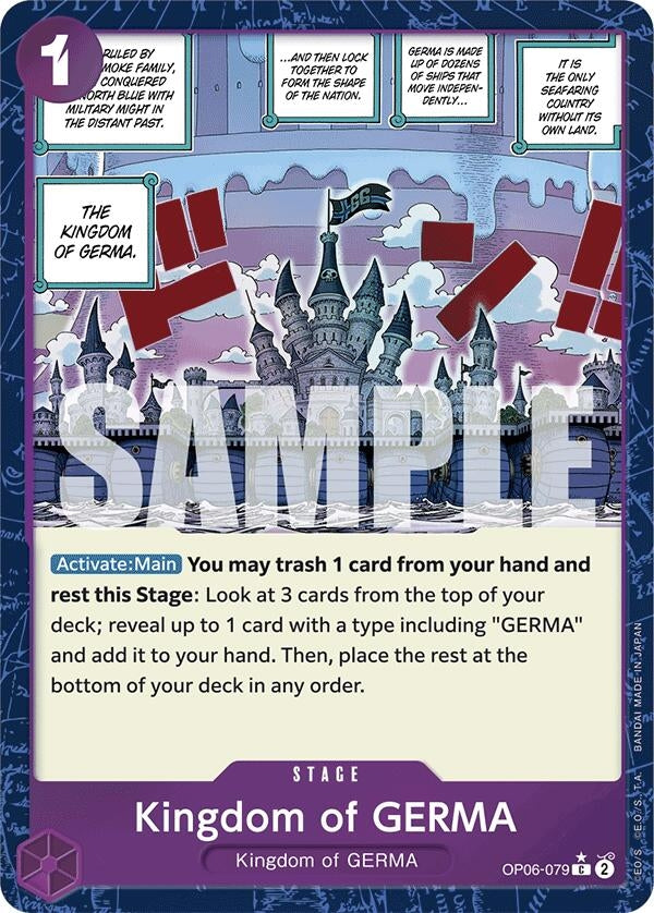 Kingdom of GERMA (Textured Foil) (6079) (PRB-01) - One Piece Card Game Single
