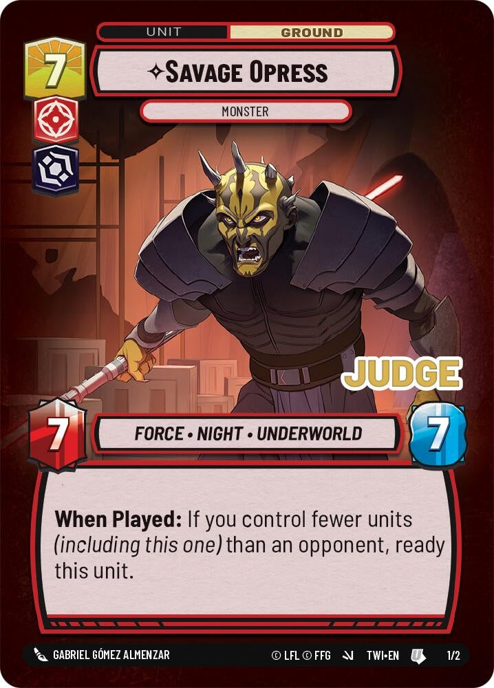 Savage Opress - Monster (1) (JDG) - Star Wars: Unlimited Single