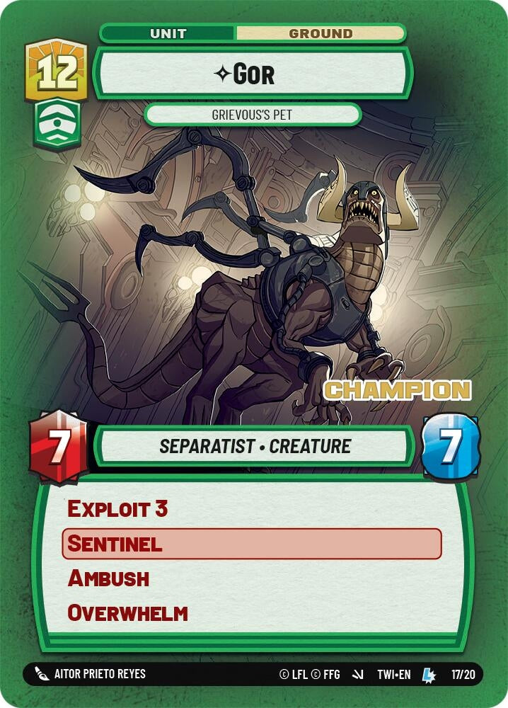 Gor - Grievous’s Pet (Champion) (17) (SSP) - Star Wars: Unlimited Single