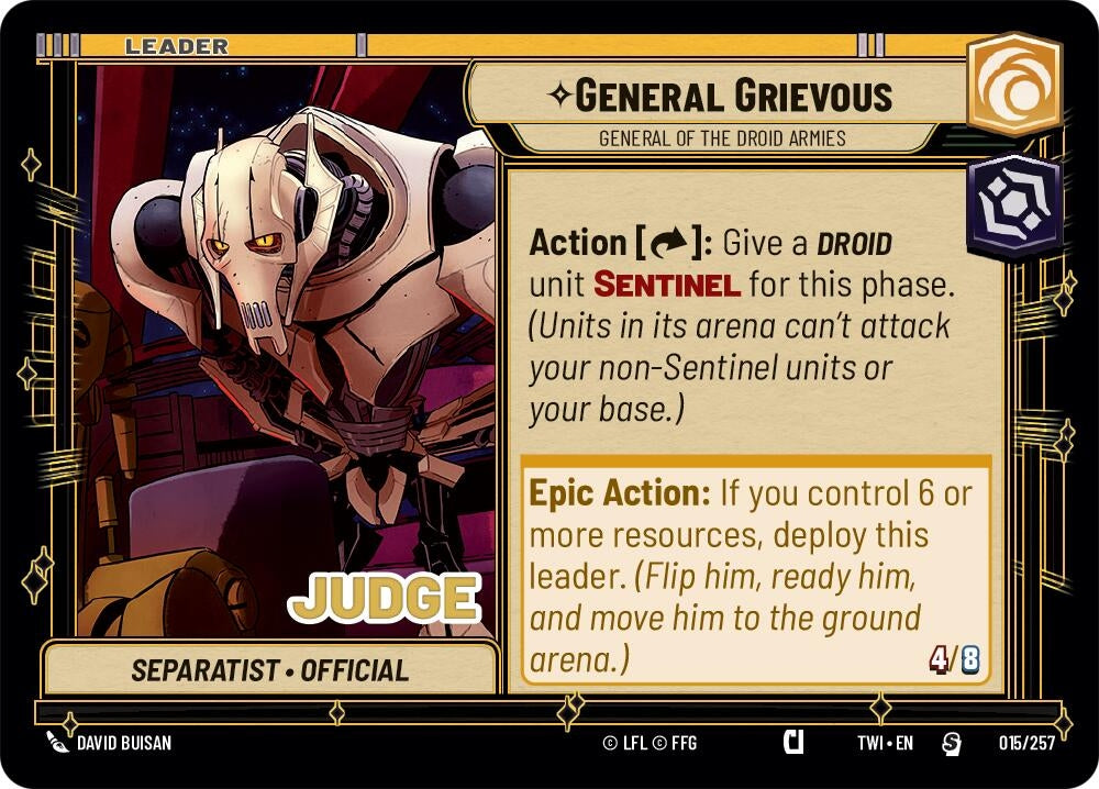 General Grievous - General of the Droid Armies (15) (JDG) - Star Wars: Unlimited Single