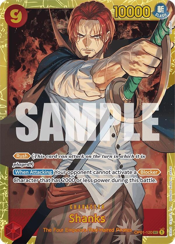 Shanks (OP01-120) (Reprint) (1120) (PRB-01) - One Piece Card Game Single