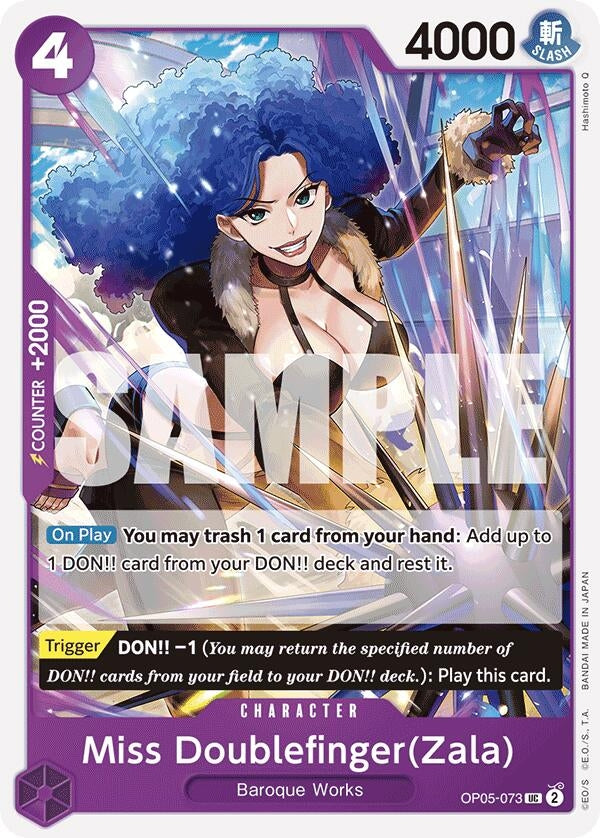 Miss Doublefinger(Zala) (Reprint) (5073) (PRB-01) - One Piece Card Game Single
