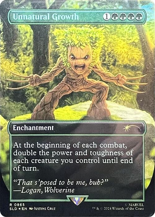 Unnatural Growth (Rainbow Foil) (865) [SLD] - MTG Single