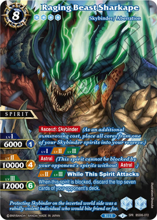 Raging Beast Sharkape (SPR) (6072) [BSS06] - Battle Spirits Saga Single