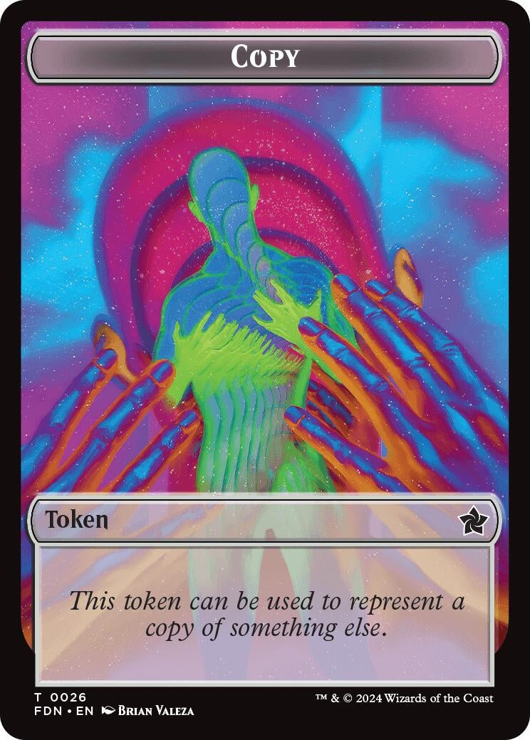 Copy // Human Double-Sided Token (26) [FDN] - MTG Single
