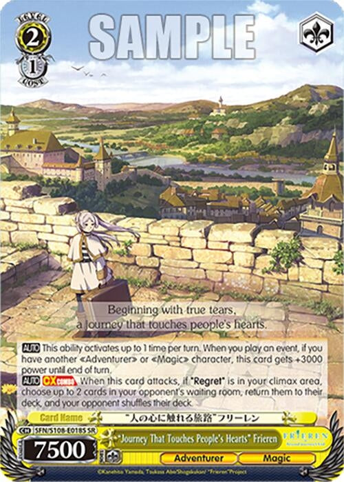 ’Journey That Touches People’s Hearts’ Frieren (SR) (108018) [SFN/S108] - Weiss Schwarz Single
