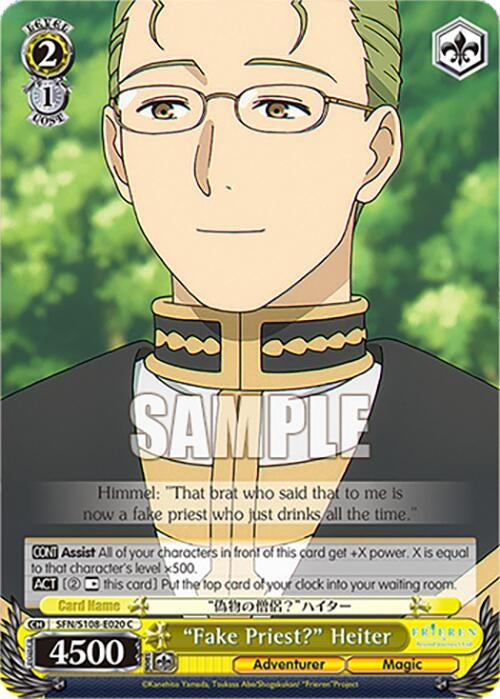 ’Fake Priest?’ Heiter (108020) [SFN/S108] - Weiss Schwarz Single
