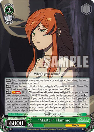 ’Master’ Flamme (108027) [SFN/S108] - Weiss Schwarz Single