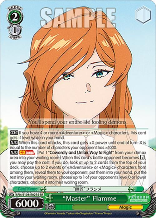 ’Master’ Flamme (SR) (108027) [SFN/S108] - Weiss Schwarz Single