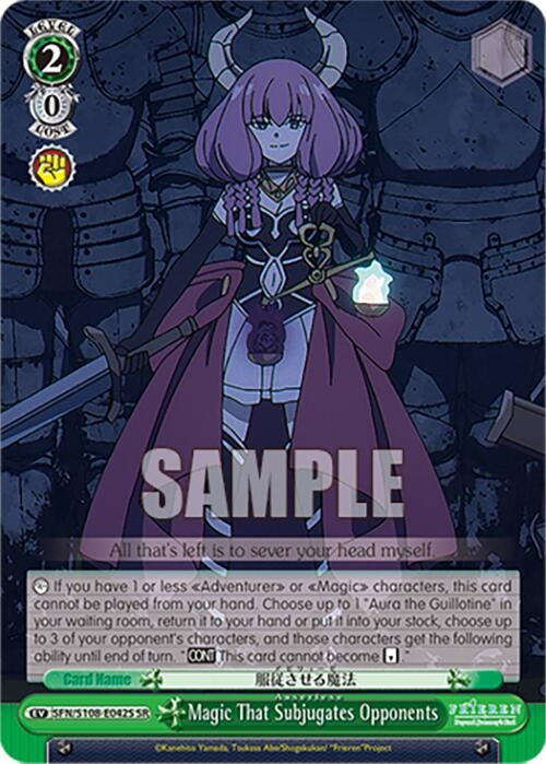 Magic That Subjugates Opponents (SR) (108042) [SFN/S108] - Weiss Schwarz Single