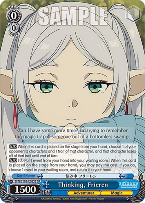 Thinking Frieren (SR) (108085) [SFN/S108] - Weiss Schwarz Single