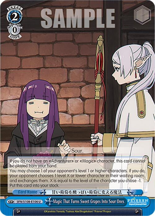 Magic That Turns Sweet Grapes Into Sour Ones (108106) [SFN/S108] - Weiss Schwarz Single