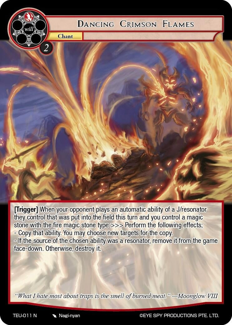 Dancing Crimson Flames (11) [TEU] - Force of Will Single