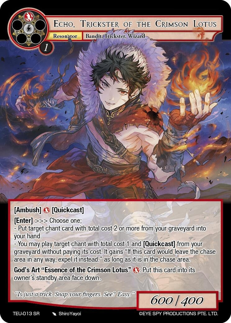 Echo Trickster of the Crimson Lotus (13) [TEU] - Force of Will Single