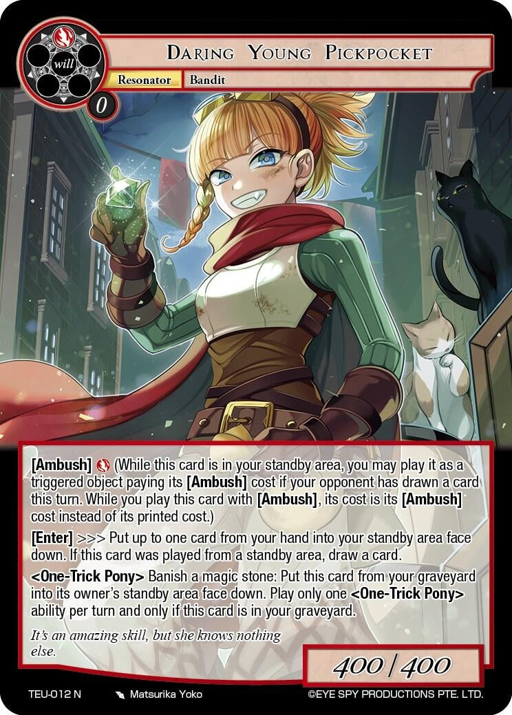 Daring Young Pickpocket (12) [TEU] - Force of Will Single