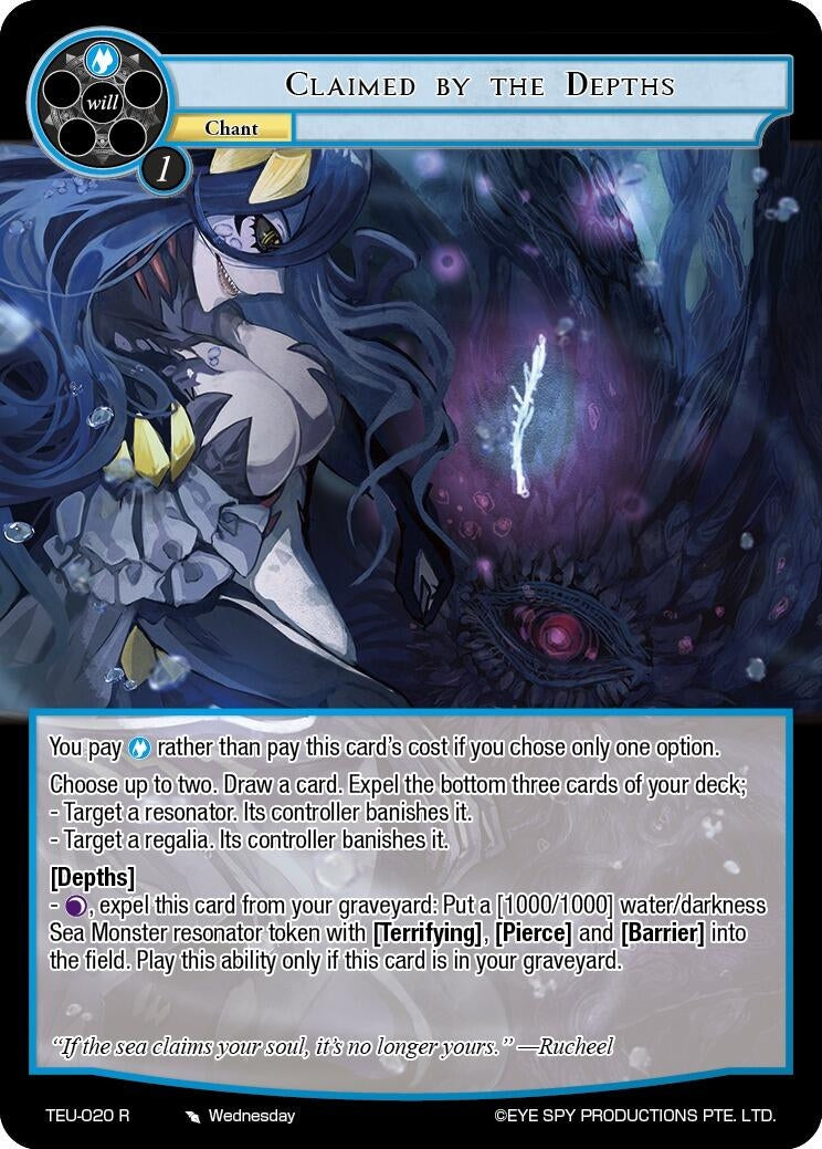 Claimed by the Depths (20) [TEU] - Force of Will Single