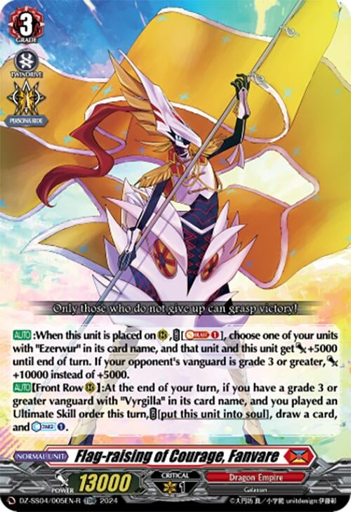 Flag-raising of Courage Fanvare (Foil) (4005) [SSSB] - Cardfight Vanguard Single