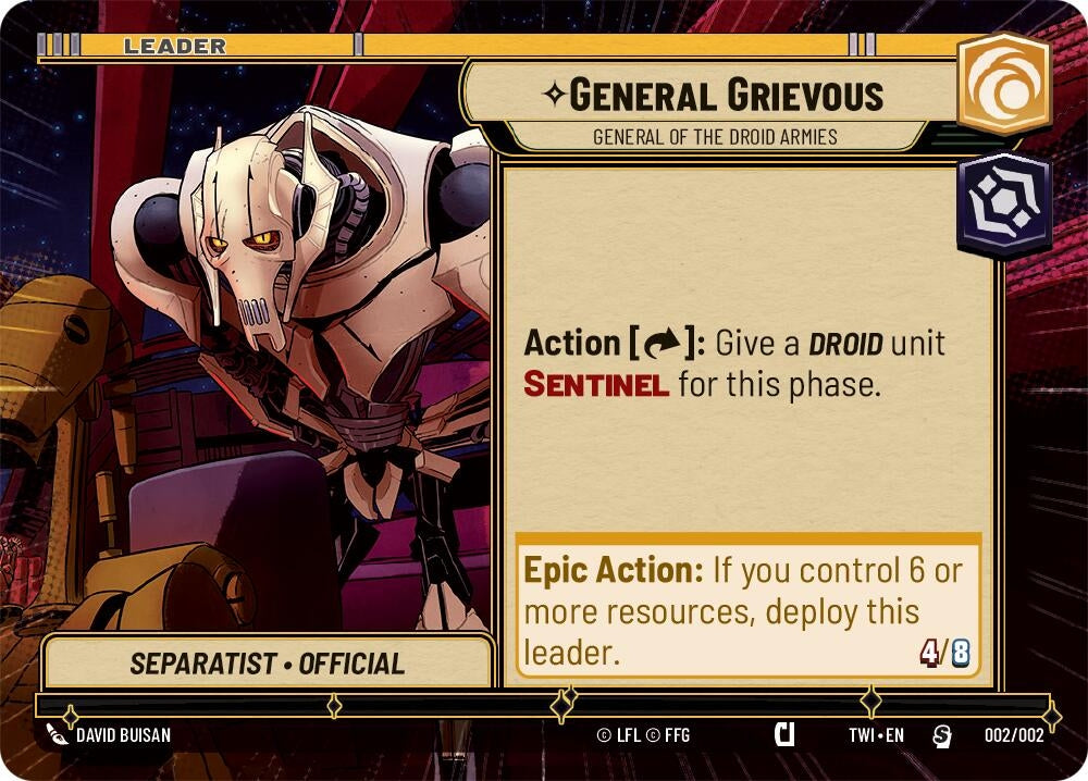 General Grievous - General of the Droid Armies (Hyperspace) (2) (PRE) - Star Wars: Unlimited Single