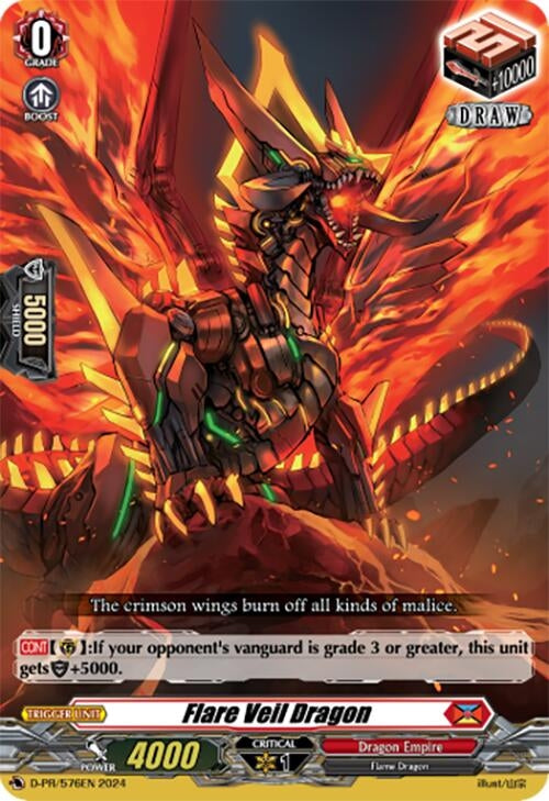 Flare Veil Dragon (D-PR/576EN) (576) [D-PR] - Cardfight Vanguard Single