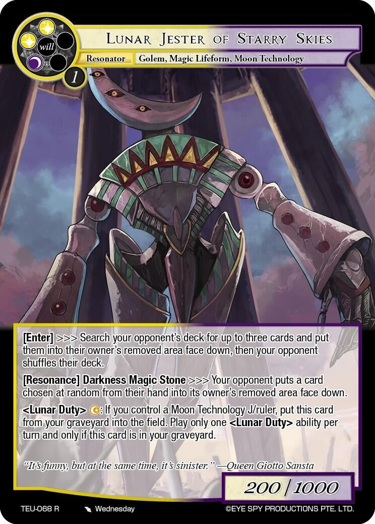 Lunar Jester of Starry Skies (68) [TEU] - Force of Will Single