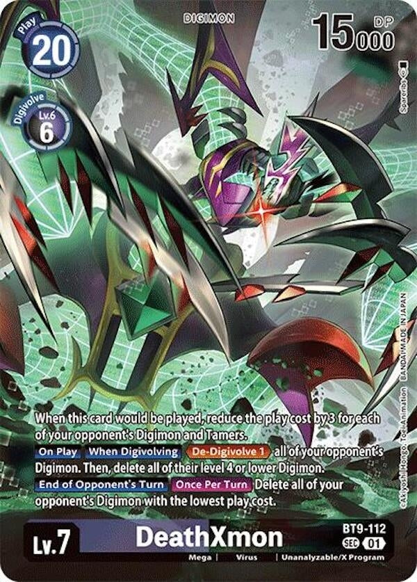 DeathXmon (Alternate Art) (BT9-112 SEC) [LM] - Digimon Card Game Single