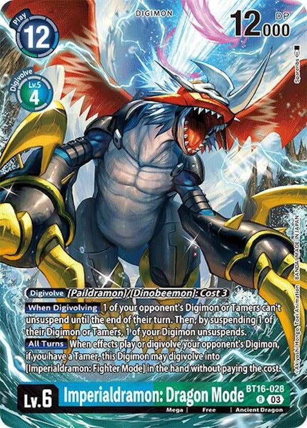 Imperialdramon: Dragon Mode (Alternate Art) (BT16-028 R) [LM] - Digimon Card Game Single