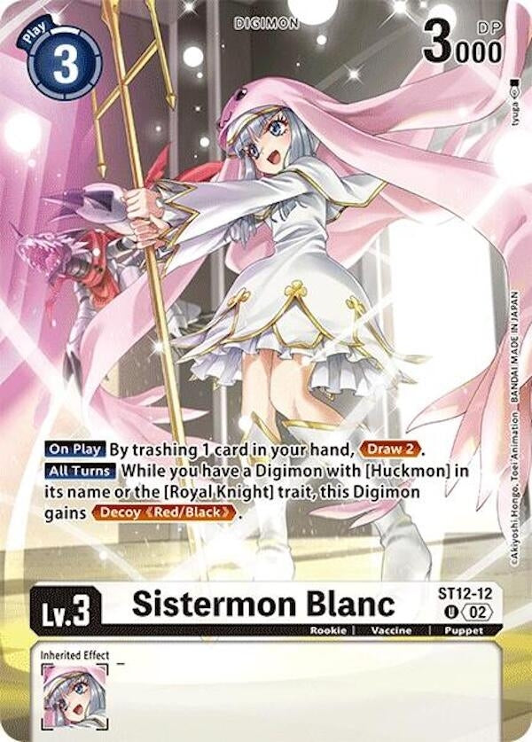 Sistermon Blanc (Alternate Art) (ST12-12 U) [LM] - Digimon Card Game Single