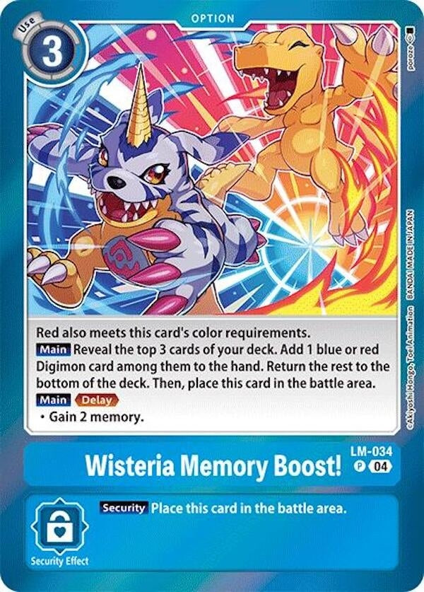 Wisteria Memory Boost! (LM-034 P) [LM] - Digimon Card Game Single