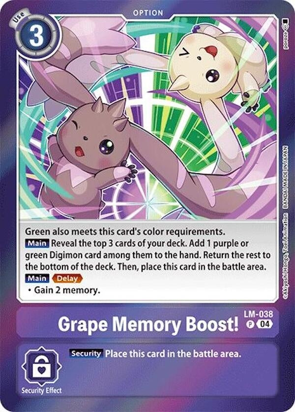 Grape Memory Boost! (LM-038 P) [LM] - Digimon Card Game Single