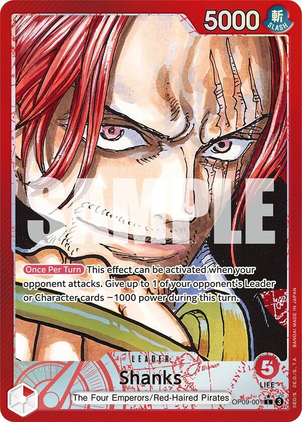 Shanks (001) (Parallel) (9001) (OP09) - One Piece Card Game Single