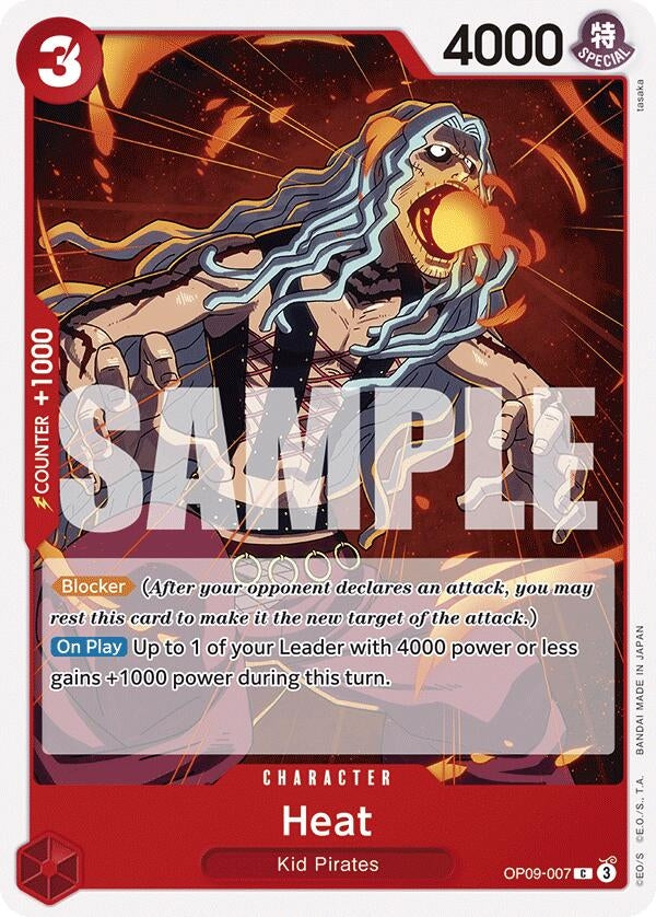 Heat (OP09-007) (OP09) - One Piece Card Game Single