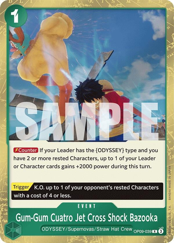 Gum-Gum Cuatro Jet Cross Shock Bazooka (OP09-039) (OP09) - One Piece Card Game Single