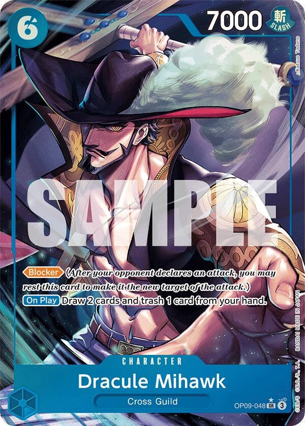 Dracule Mihawk (Parallel) (9048) (OP09) - One Piece Card Game Single