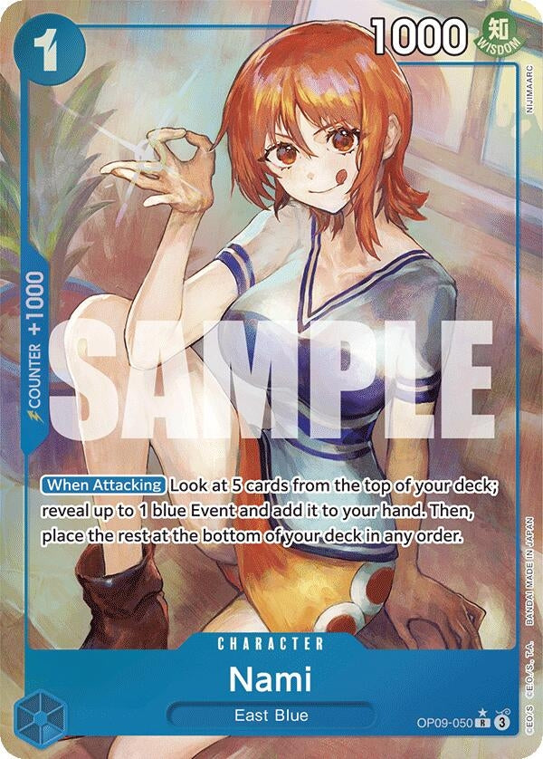 Nami (050) (Parallel) (9050) (OP09) - One Piece Card Game Single