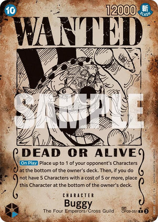 Buggy (051) (Wanted Poster) (9051) (OP09) - One Piece Card Game Single