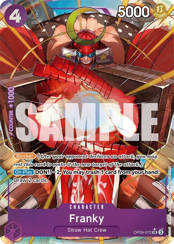 Franky (Parallel) (9072) (OP09) - One Piece Card Game Single