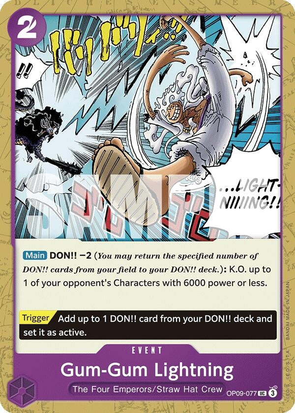 Gum-Gum Lightning (OP09-077) [Emperors in the New World] - One Piece Single