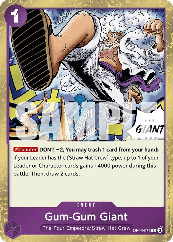 Gum-Gum Giant (OP09-078) (OP09) - One Piece Card Game Single
